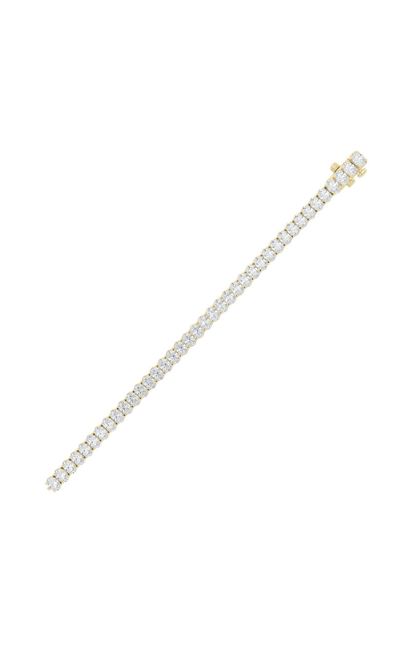 15Cttw Oval Shaped Lab Grown Diamond North South Bracelet in 14K Gold (F/VS)