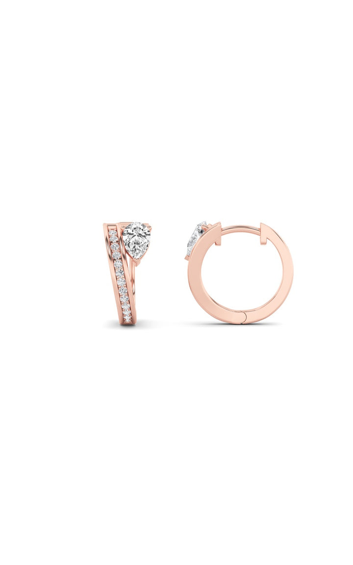 1.25Cttw Pear Shaped Lab Grown Diamond (F/VS) Fashion Earrings in 14K Gold