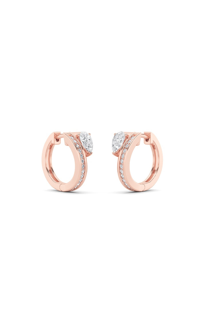 1.25Cttw Pear Shaped Lab Grown Diamond (F/VS) Fashion Earrings in 14K Gold
