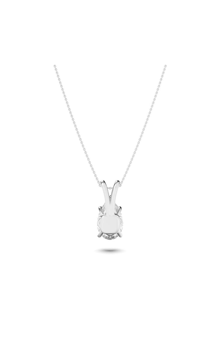 1Cttw Pear Shaped Lab Grown Diamond (F/VS) Split Bale Solitaire Pendant in 14K Gold