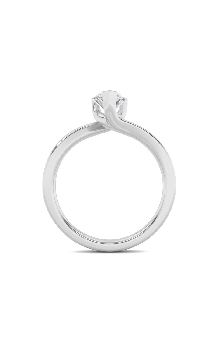1Cttw Pear Shaped Lab Grown Diamond (F/VS) BypassShank Engagement Ring in 14K Gold