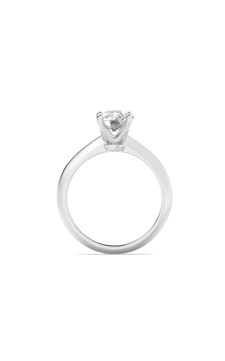 1Cttw Elongated Cushion Shaped Lab Grown Diamond (F/VS) Knife Edge Shank Solitaire Engagement Ring in 14K Gold