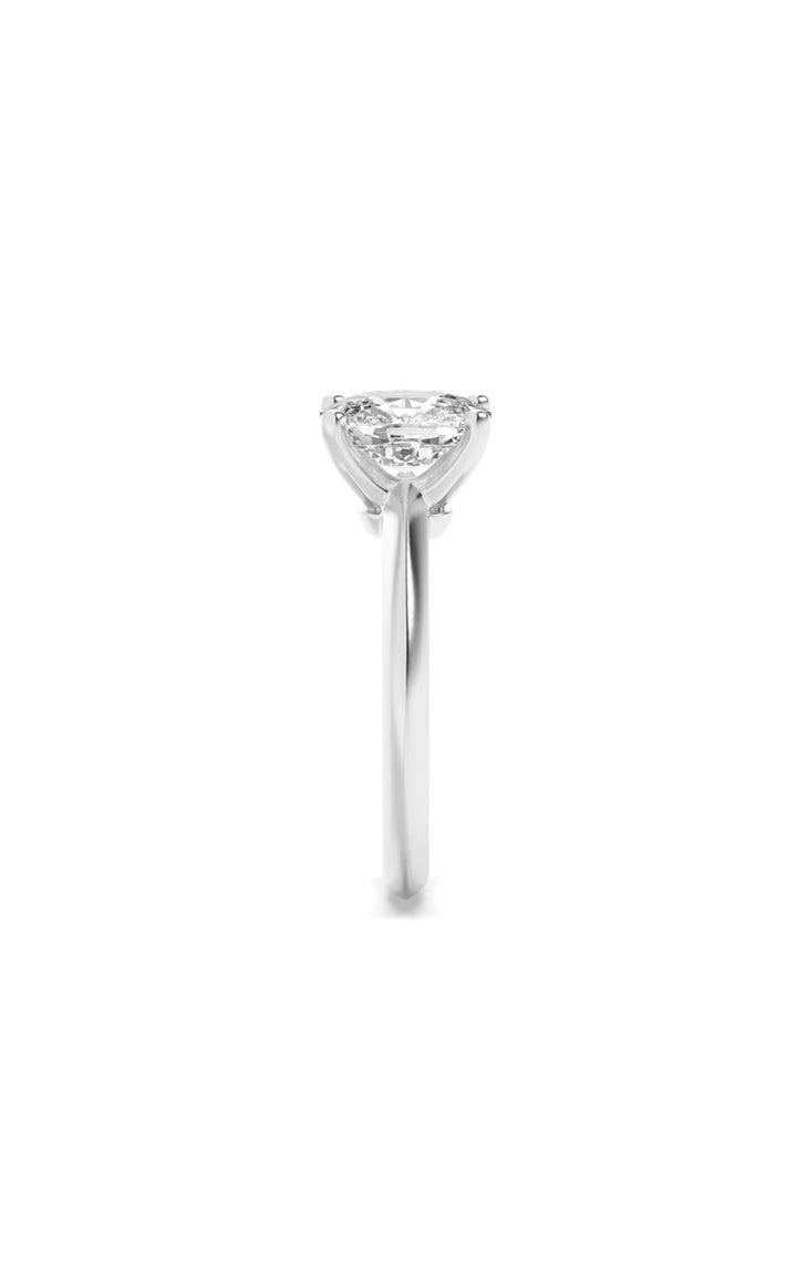 2.5Cttw Elongated Cushion Shaped Lab Grown Diamond (F/VS) Knife Edge Shank Solitaire Engagement Ring in 14K Gold