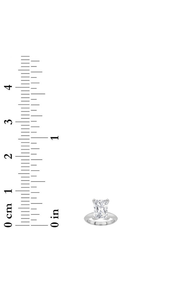 1Cttw Radiant Shaped Lab Grown Diamond (G/VS) Knife Edge Shank Solitaire Engagement Ring in 14K Gold