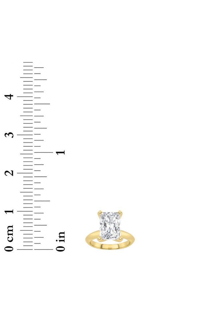 2Cttw Radiant Shaped Lab Grown Diamond (F/VS) Knife Edge Shank Solitaire Engagement Ring in 14K Gold