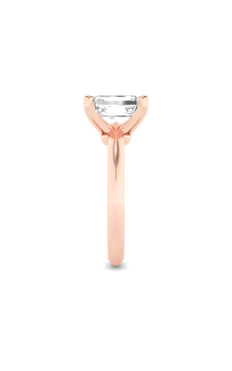 2Cttw Radiant Shaped Lab Grown Diamond (F/VS) Knife Edge Shank Solitaire Engagement Ring in 14K Gold