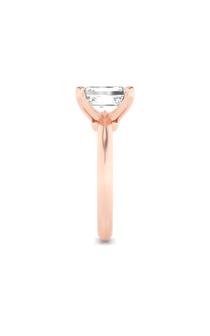 2Cttw Radiant Shaped Lab Grown Diamond (F/VS) Knife Edge Shank Solitaire Engagement Ring in 14K Gold