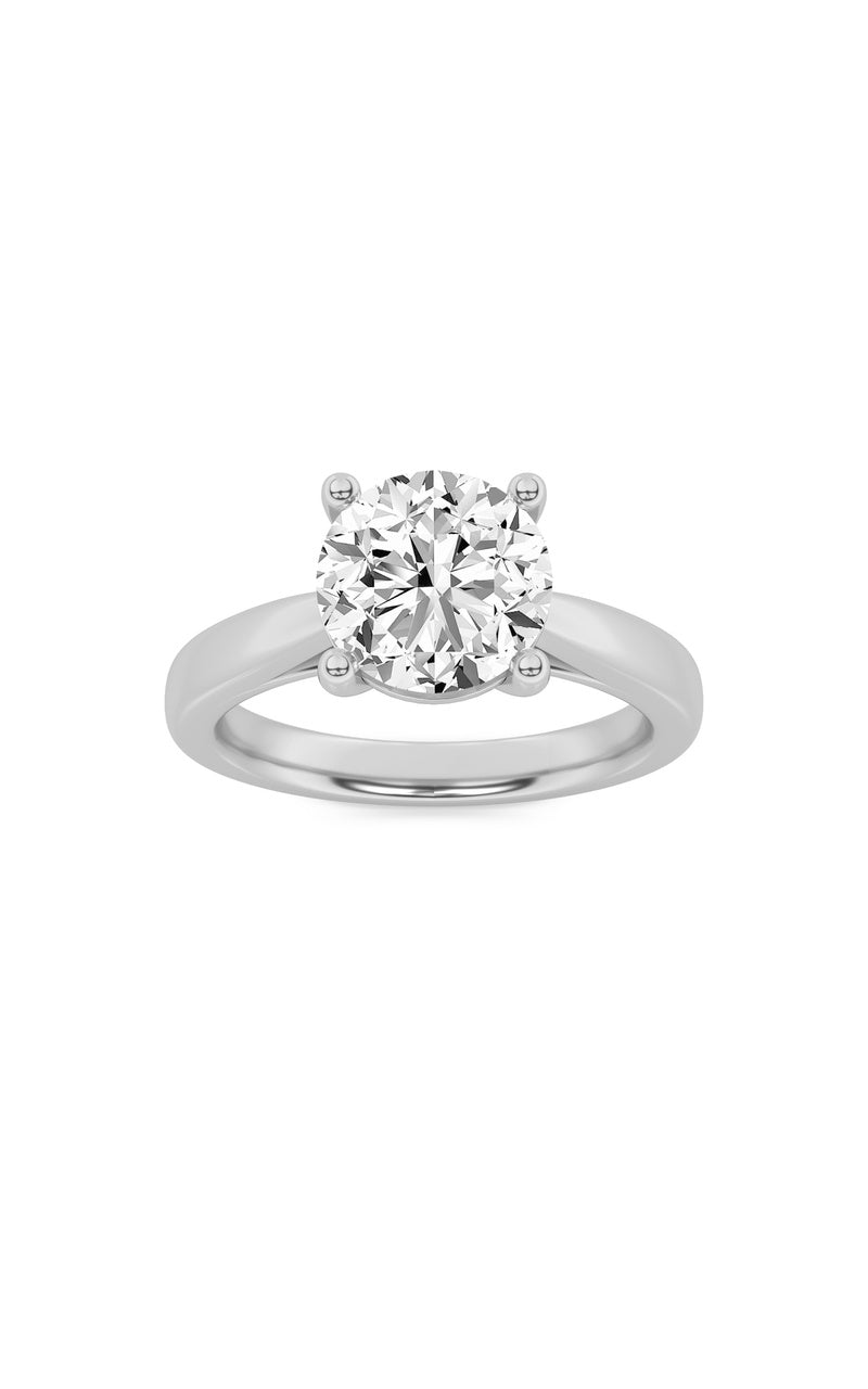 1.5CTW Round Shaped Lab Grown Diamond (F/VS) Classic Shank Solitaire Engagement Ring in 14K Gold