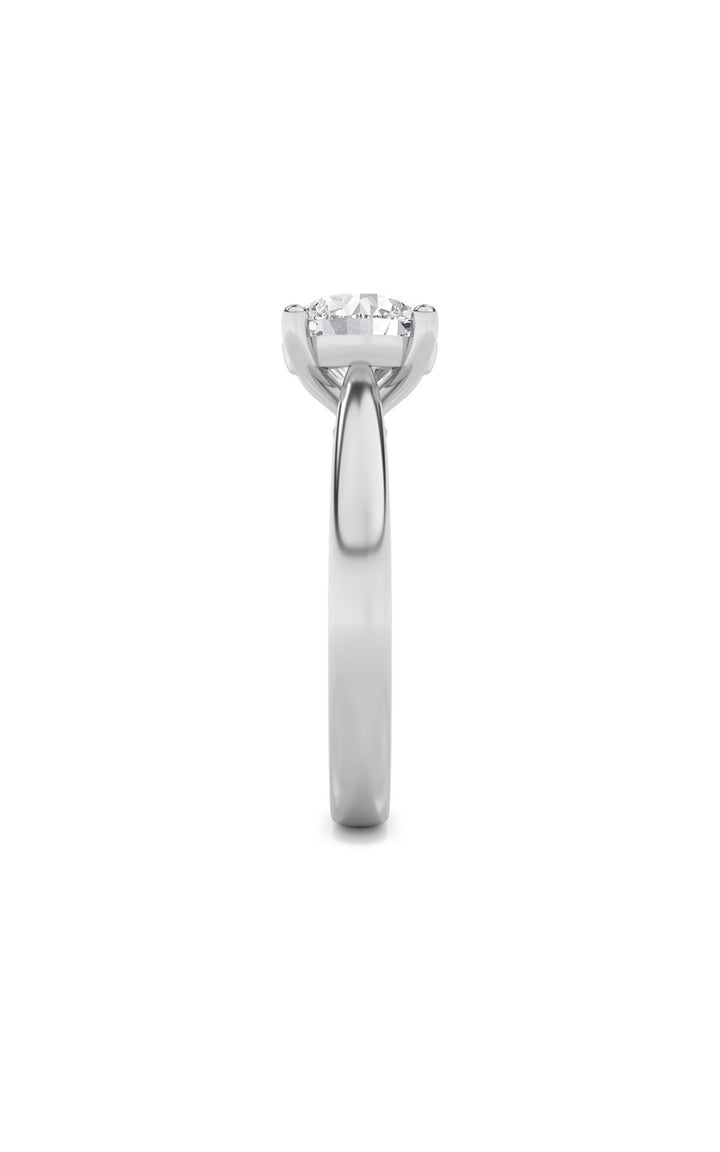 1.5CTW Round Shaped Lab Grown Diamond (F/VS) Classic Shank Solitaire Engagement Ring in 14K Gold