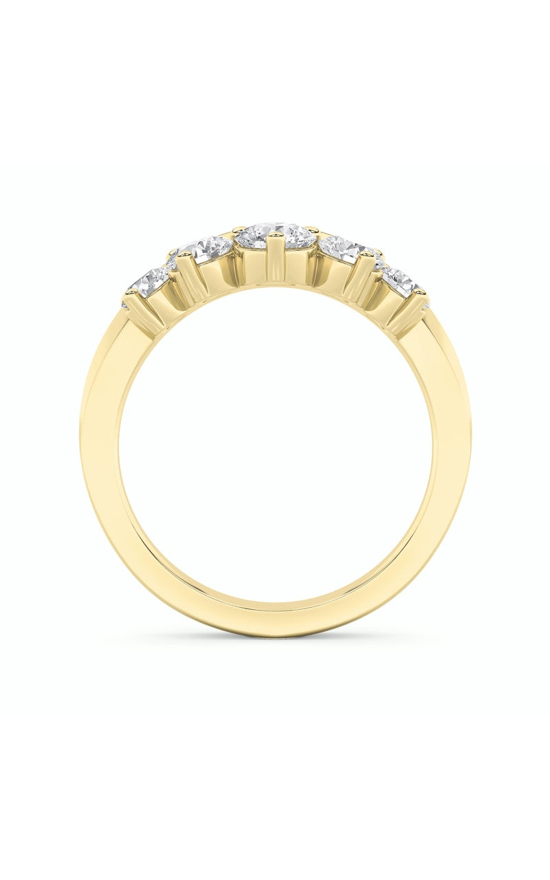 1Cttw Round Shaped Lab Grown Diamond (F/VS) FancyContour Ring in 14K Gold