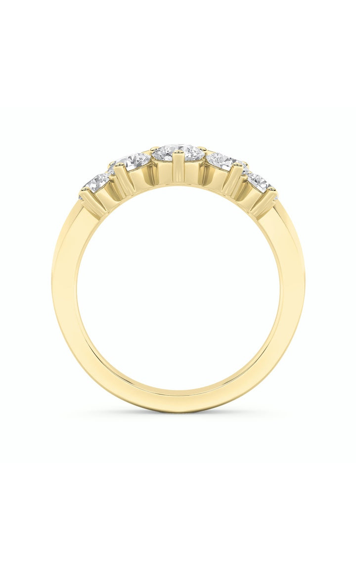 1Cttw Round Shaped Lab Grown Diamond (F/VS) FancyContour Ring in 14K Gold