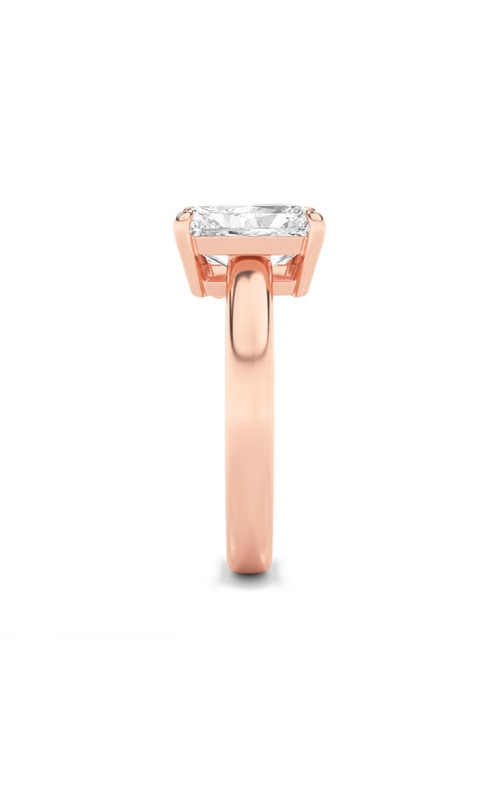 3Cttw Radiant Shaped Lab Grown Diamond (F/VS) Toi et Moi Fashiion Ring in 14K Gold