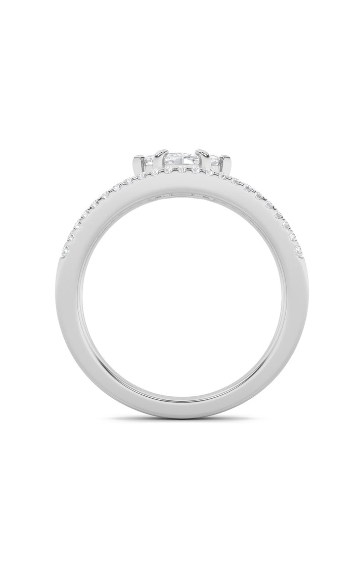 0.5Cttw Marquise Shaped Lab Grown Diamond (G/VS) Fashion Ring in 10K Gold