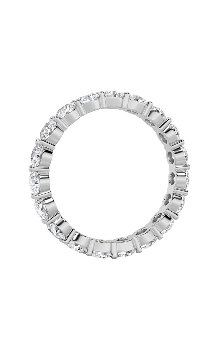 3CTW Round Shaped Lab Grown Diamond (F/VS) Stud RING in 14K Gold