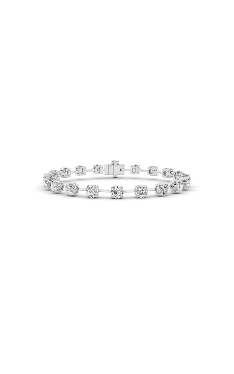 4Cttw Round Shaped Lab Grown Diamond Split Prong Eternity Ring in 14K Gold (F/VS)