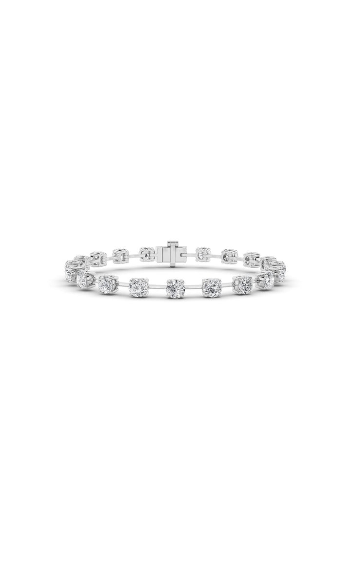 4Cttw Round Shaped Lab Grown Diamond Split Prong Eternity Ring in 14K Gold (F/VS)