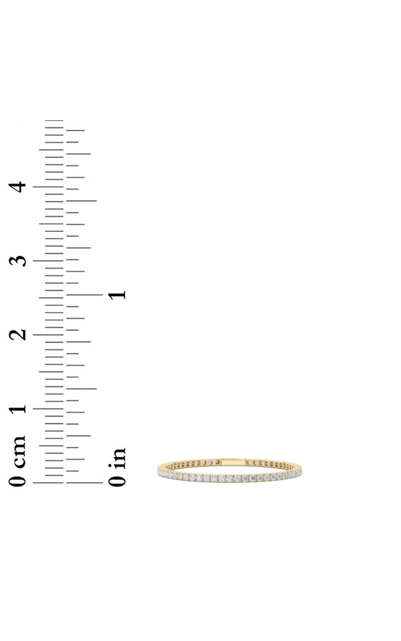 5.5Cttw Round Shaped Lab Grown Diamond (GVS)  Bracelet in 14K Gold