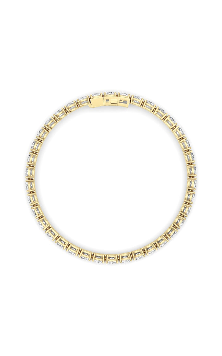7Cttw Oval Shaped Lab Grown Diamond (F/VS) Tennis Bracelet in 14K Gold