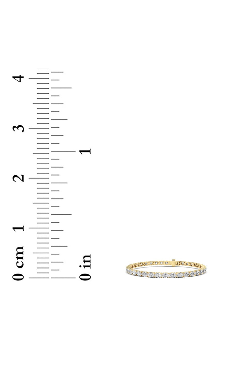 7Cttw Oval Shaped Lab Grown Diamond (F/VS) Tennis Bracelet in 14K Gold