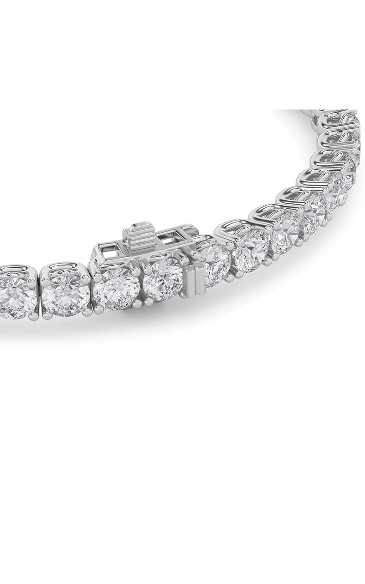 10Cttw Round Shaped Lab Grown Diamond (F/VS) Tennis Bracelet in 14K Gold