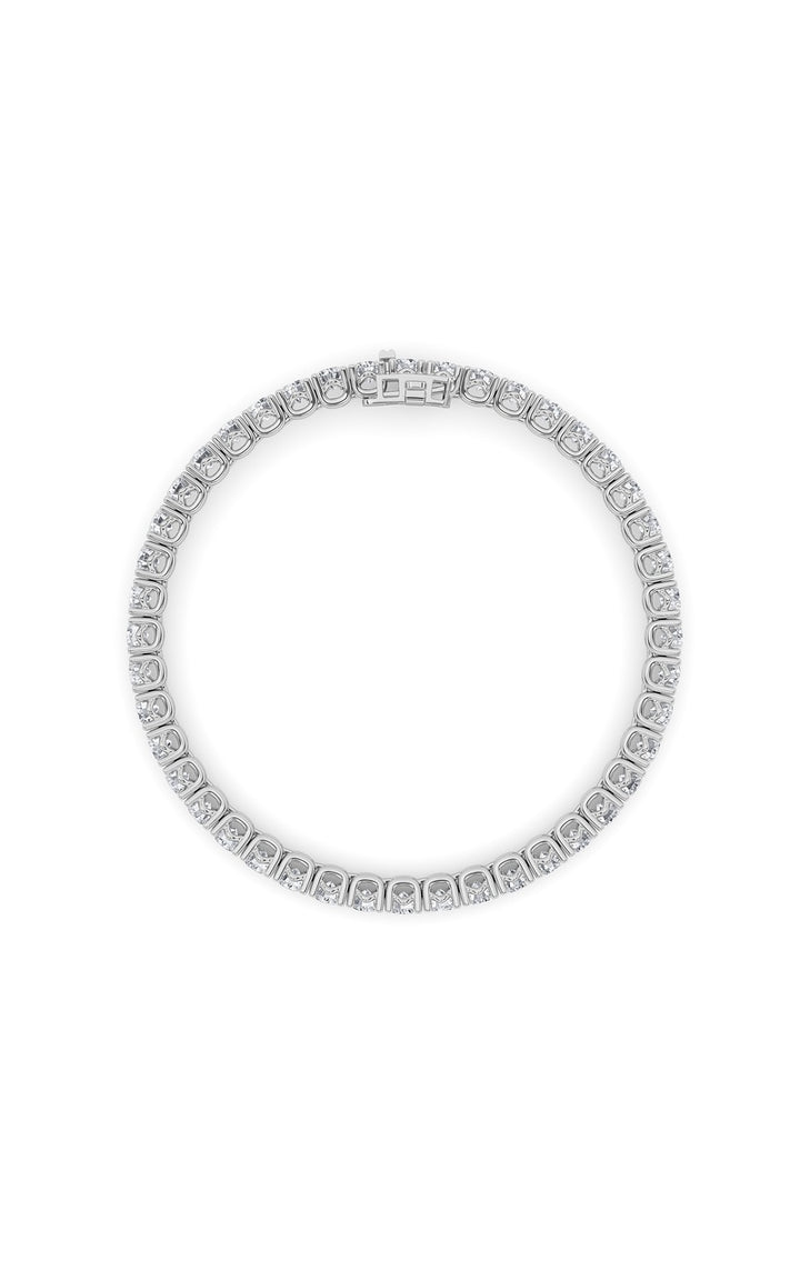 10Cttw Round Shaped Lab Grown Diamond (F/VS) Tennis Bracelet in 14K Gold