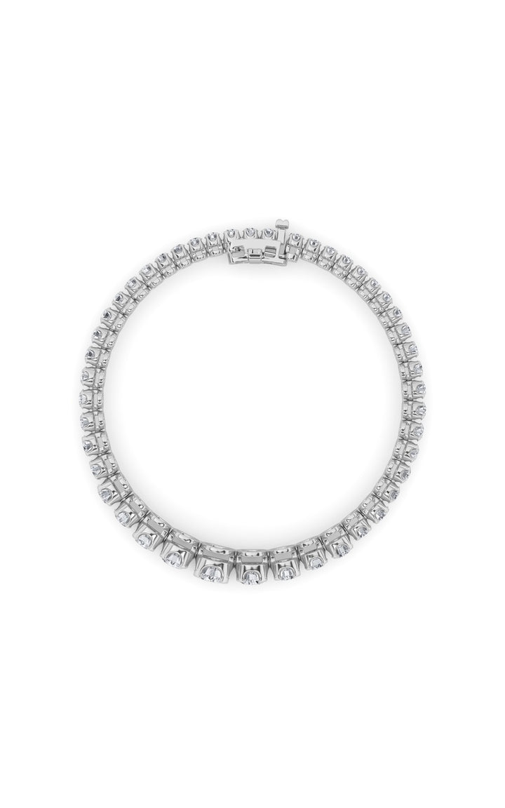 5Cttw Round Shaped Lab Grown Diamond (F/VS) Graduating Tennis Bracelet in 14K Gold