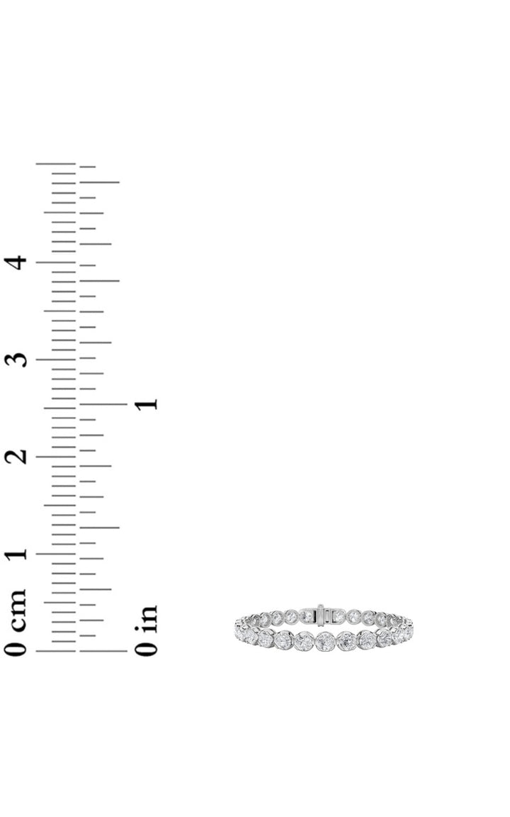 6Cttw Round Shaped Lab Grown Diamond (F/VS)  Bracelet in 14K Gold