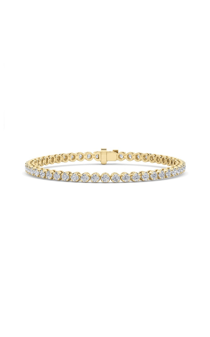 8Cttw Round Shaped Lab Grown Diamond (F/VS)  Bracelet in 14K Gold