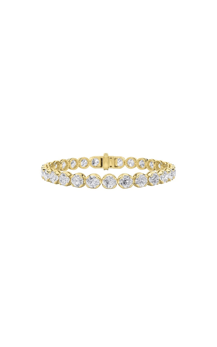 9Cttw Round Shaped Lab Grown Diamond (F/VS)  Bracelet in 14K Gold