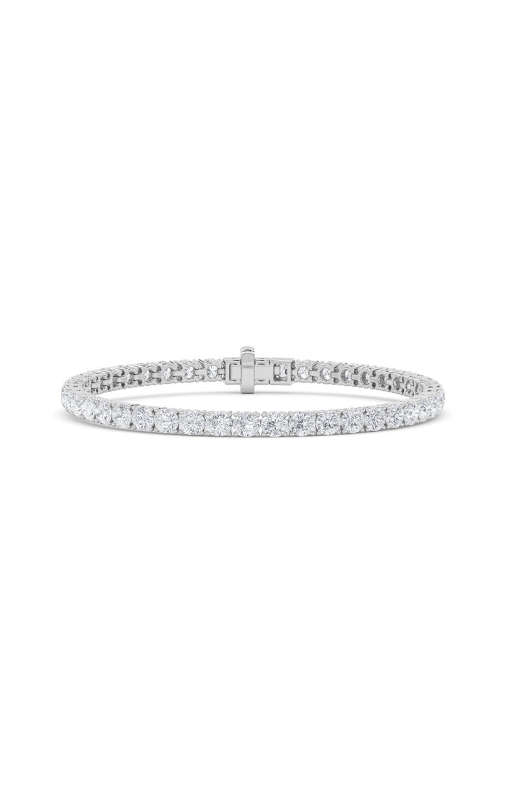 9Cttw Round Shaped Lab Grown Diamond (F/VS) Tennis Bracelet in 14K Gold