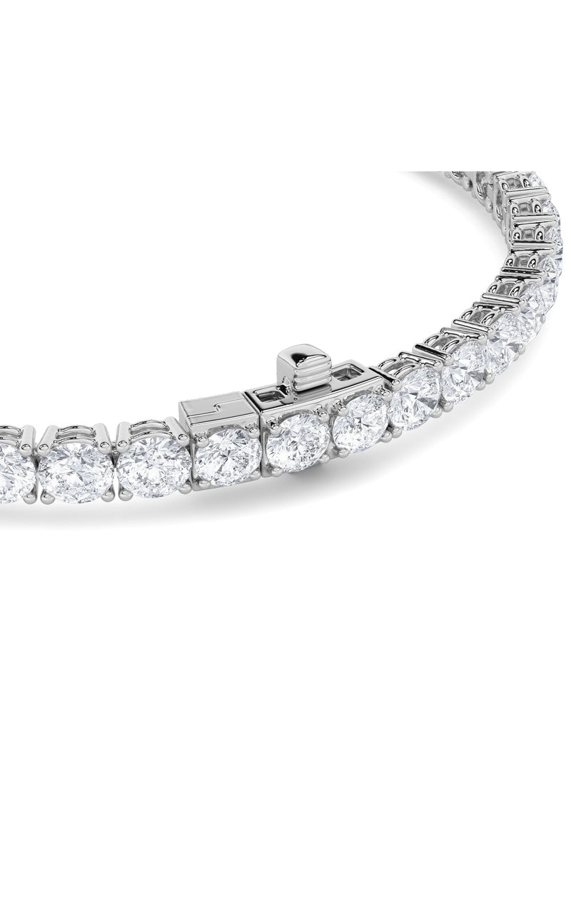 9Cttw Round Shaped Lab Grown Diamond (F/VS) Tennis Bracelet in 14K Gold