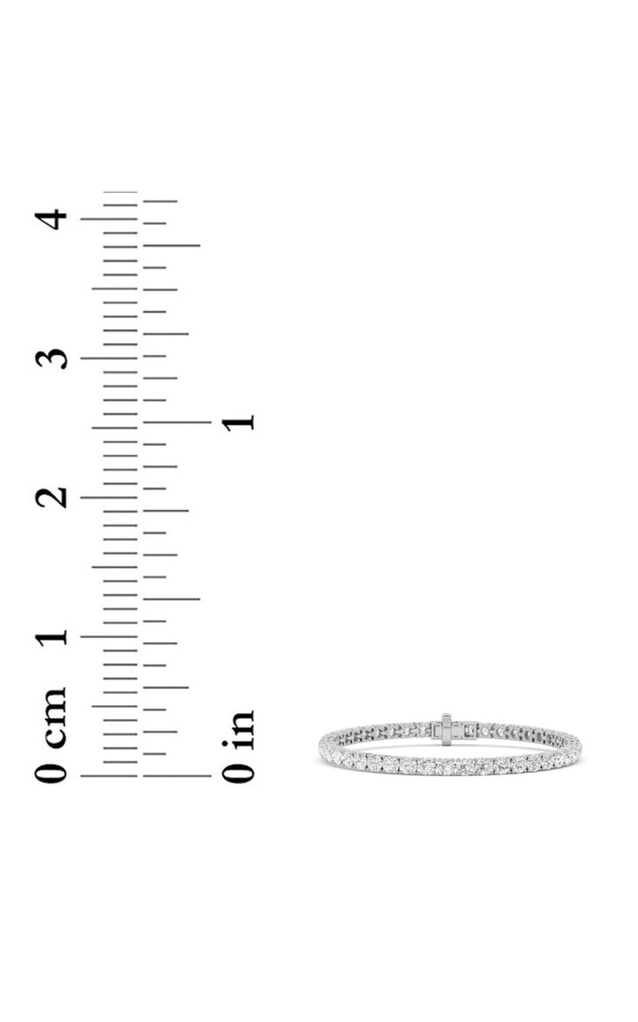 9Cttw Round Shaped Lab Grown Diamond (F/VS) Tennis Bracelet in 14K Gold