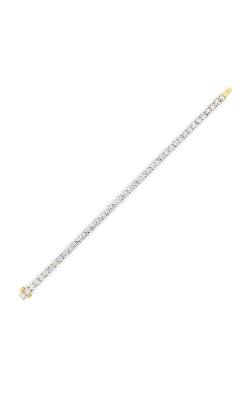 9Cttw Round Shaped Lab Grown Diamond (F/VS) Tennis Bracelet in 14K Gold