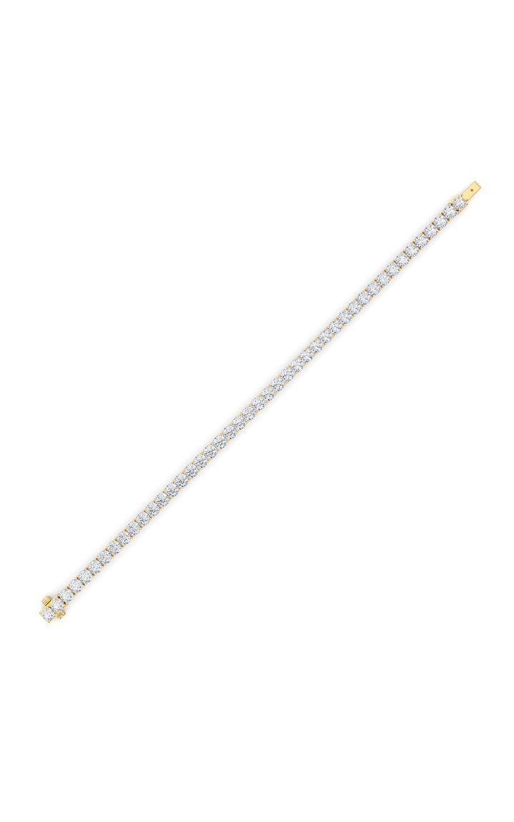 9Cttw Round Shaped Lab Grown Diamond (F/VS) Tennis Bracelet in 14K Gold