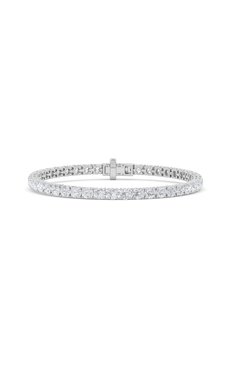 9.5Cttw Round Shaped Lab Grown Diamond (F/VS) Bracelet in 14K Gold