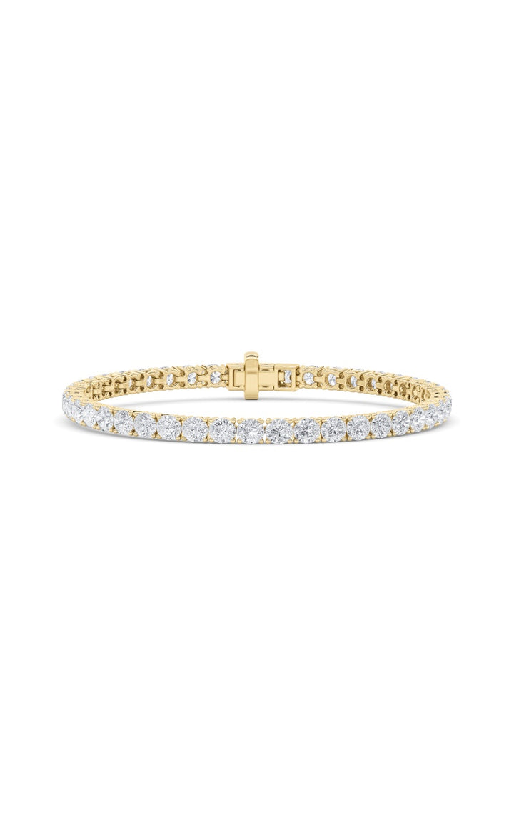 9.5Cttw Round Shaped Lab Grown Diamond (F/VS) Bracelet in 14K Gold