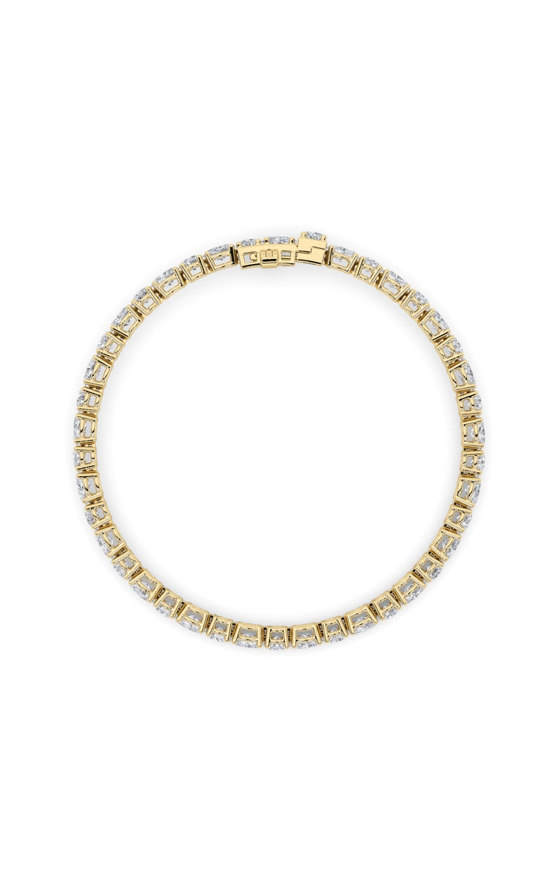6.75Cttw Oval Shaped Lab Grown Diamond (F/VS) Bracelet in 14K Gold