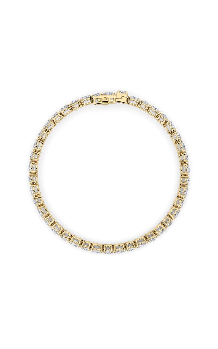 6.75Cttw Oval Shaped Lab Grown Diamond (F/VS) Bracelet in 14K Gold