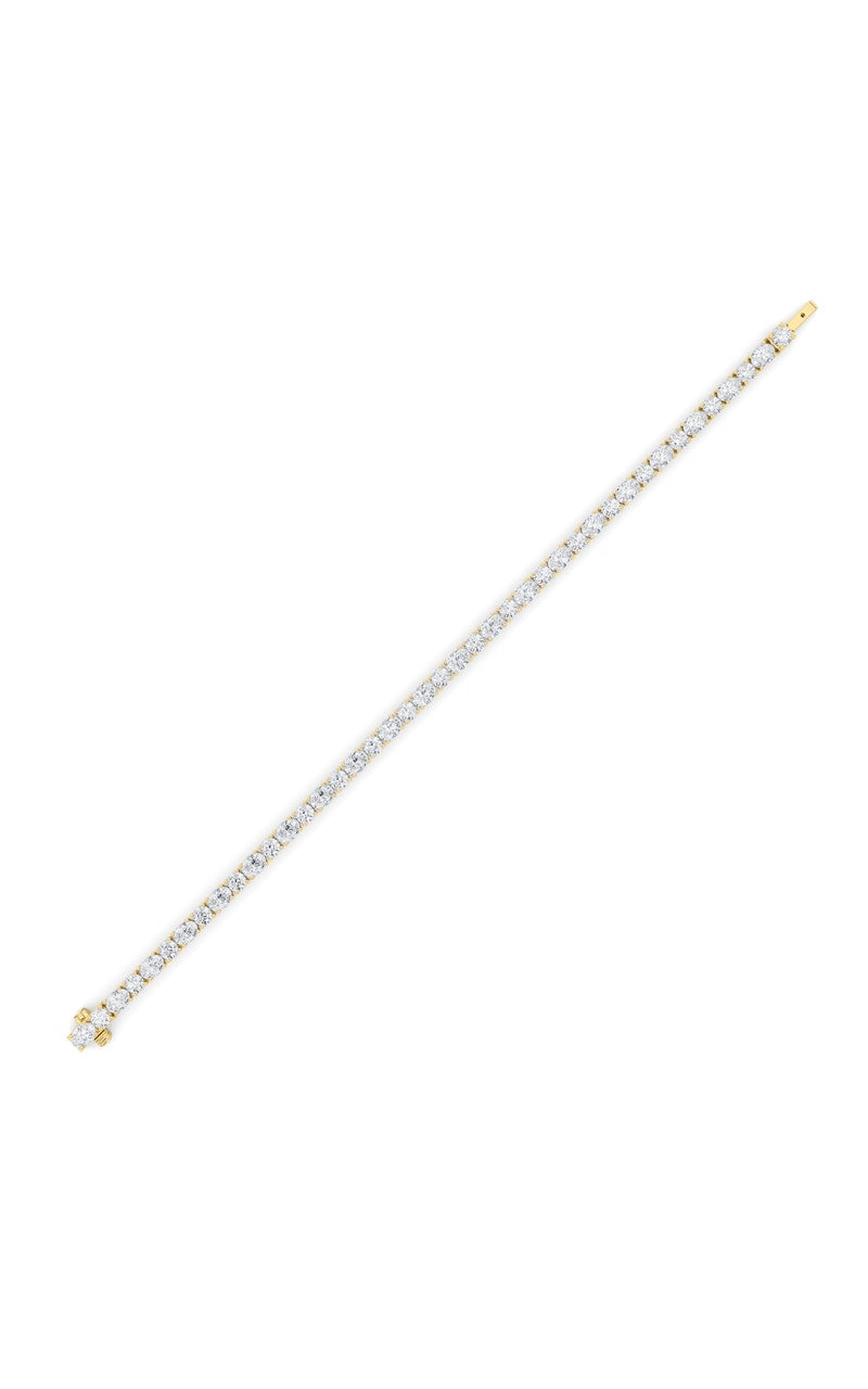 6.75Cttw Oval Shaped Lab Grown Diamond (F/VS) Bracelet in 14K Gold