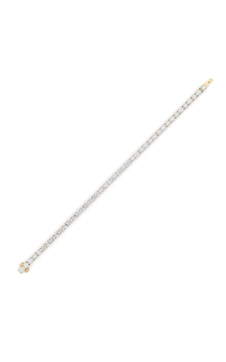6.75Cttw Oval Shaped Lab Grown Diamond (F/VS) Bracelet in 14K Gold