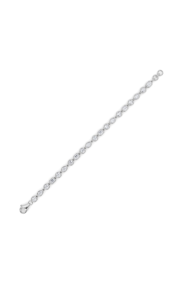 4Cttw Mix Shaped Lab Grown Diamond (G/VS) Bracelet in 14K Gold