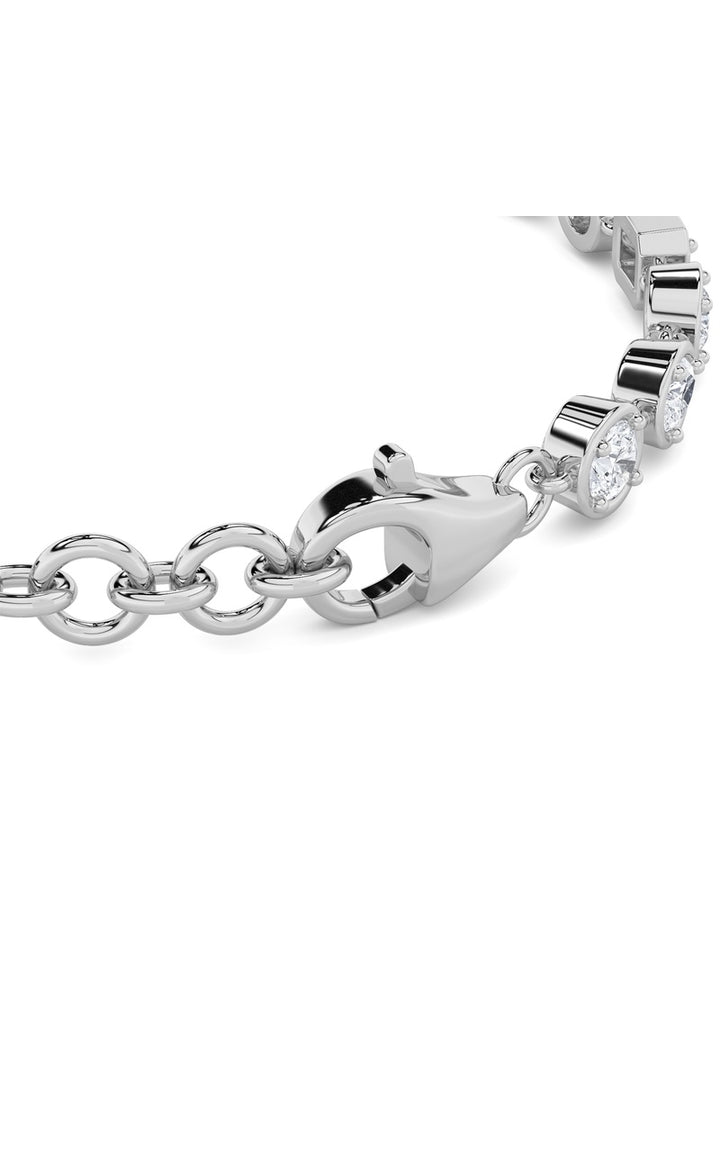 4Cttw Mix Shaped Lab Grown Diamond (G/VS) Bracelet in 14K Gold