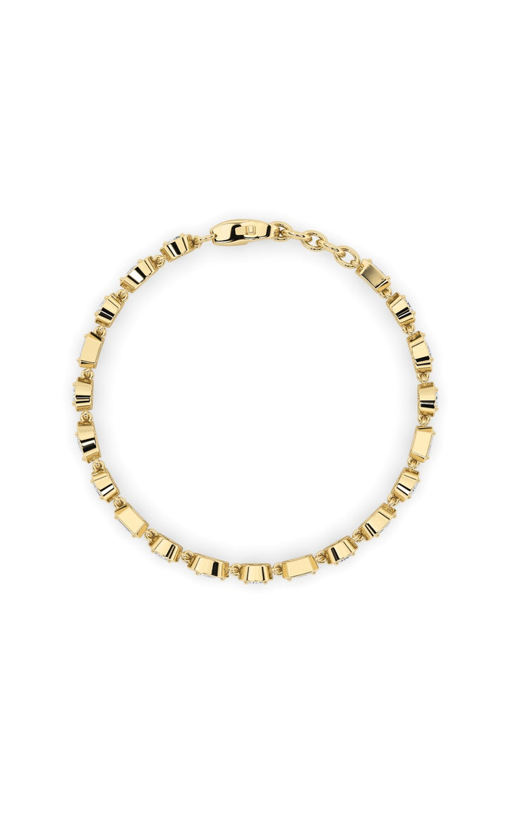 4Cttw Mix Shaped Lab Grown Diamond (G/VS) Bracelet in 14K Gold