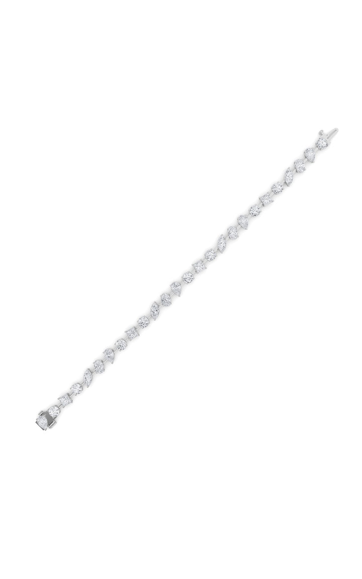 10.25Cttw Mix Shaped Lab Grown Diamond (F/VS) Bracelet in 14K Gold