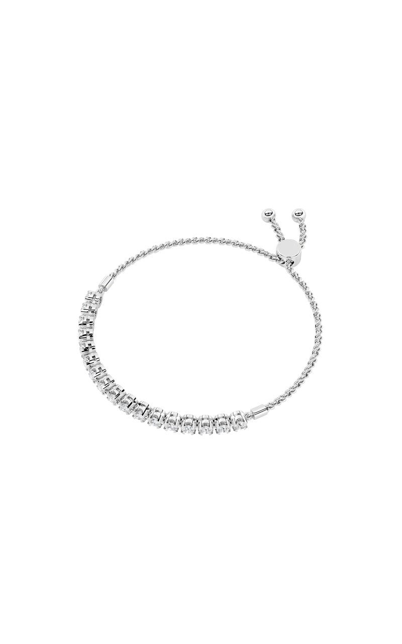 1Cttw Round Shaped Lab Grown Diamond (F/VS) Bolo Bracelet in 14K Gold