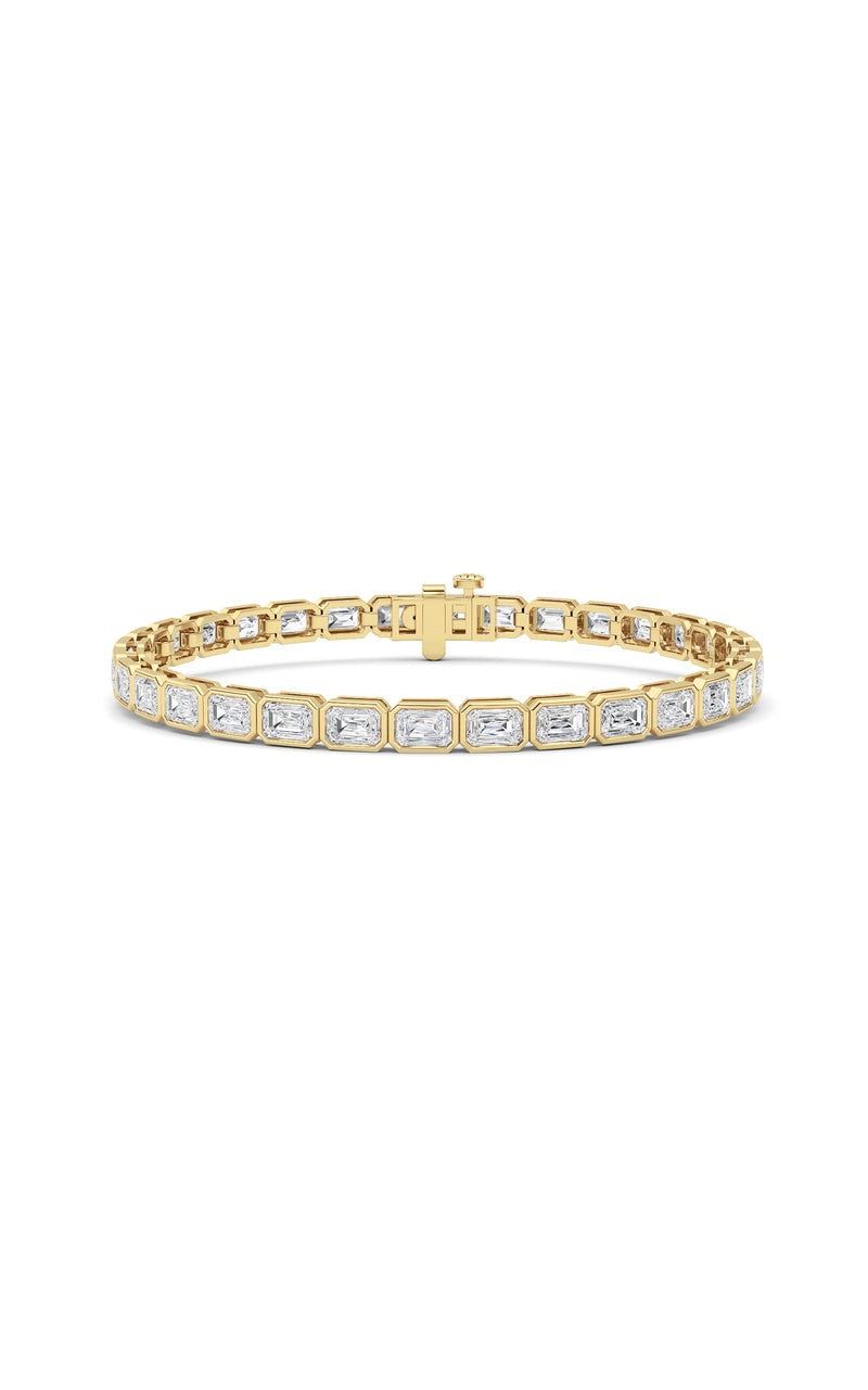 10cttw Emerald Lab Grown Diamond (F/VS ) Bracelet in 14K Gold