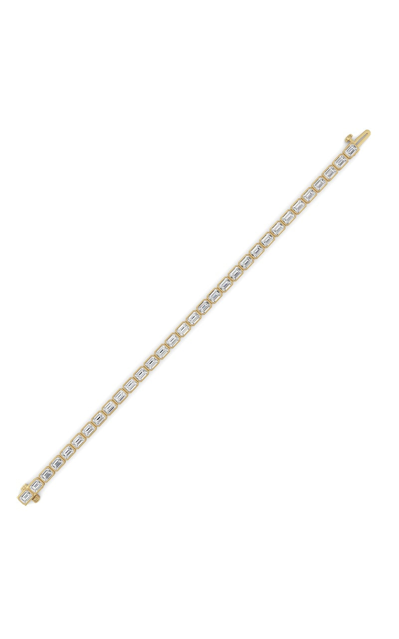 10cttw Emerald Lab Grown Diamond (F/VS ) Bracelet in 14K Gold