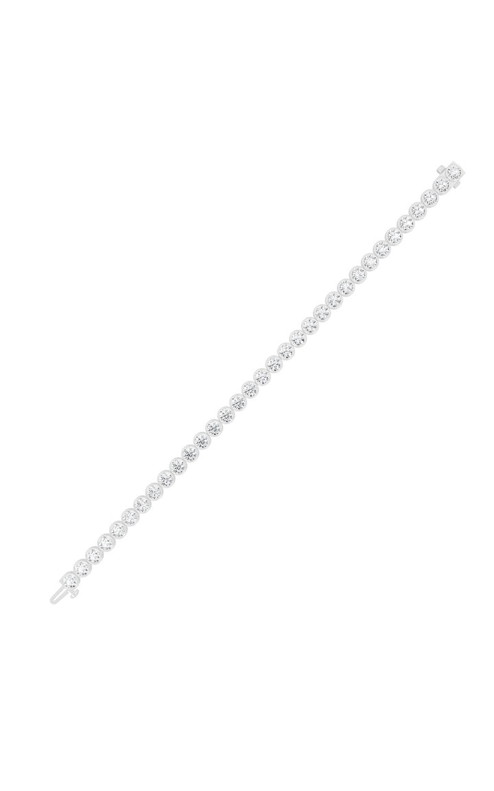 10Cttw Round Shaped Lab Grown Diamond (F/VS) East West Bezel Set Bracelet in 14K Gold