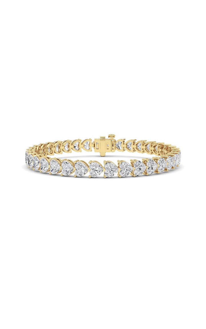 18Cttw Heart Lab Grown Diamond (F/VS ) Bracelet Bracelet in 14K Gold