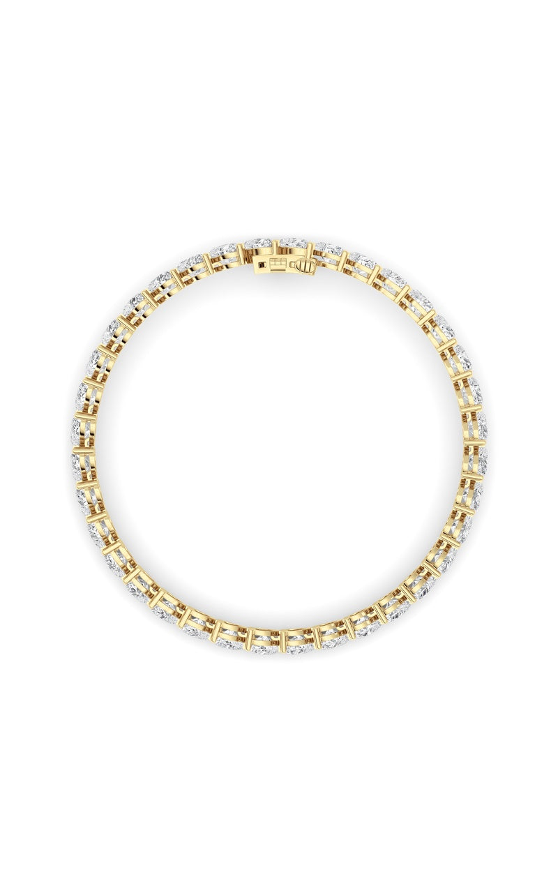 18Cttw Heart Lab Grown Diamond (F/VS ) Bracelet Bracelet in 14K Gold